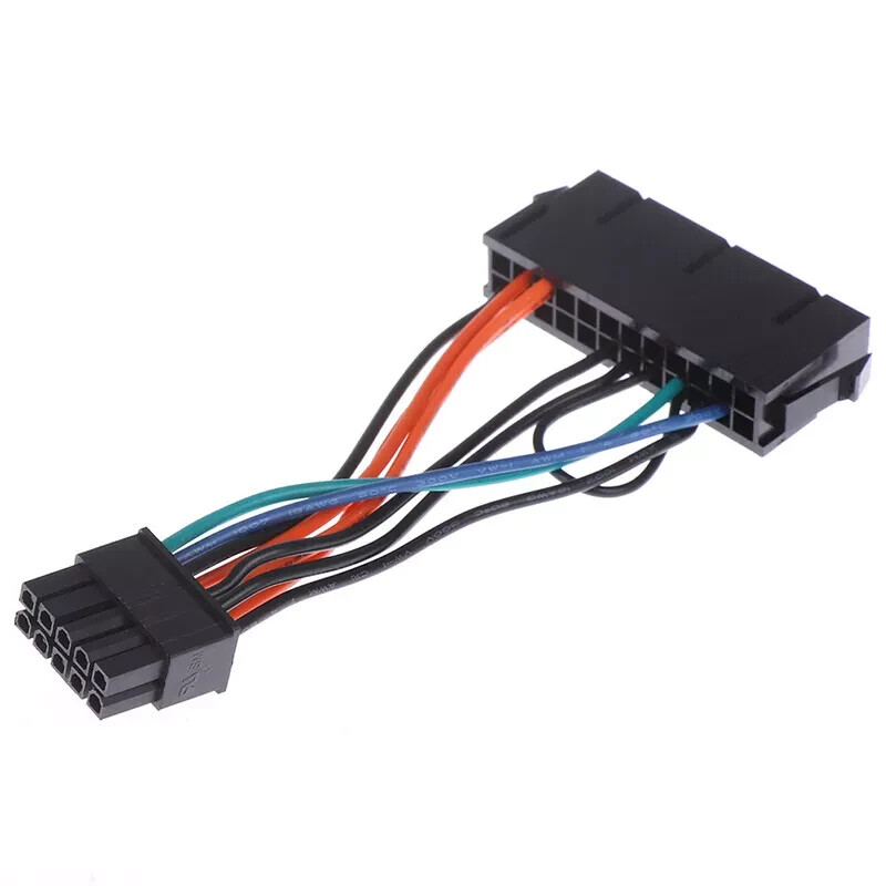 24 Pin to 10 Pin ATX PSU Sleeved Adapter Cable for IBM / Lenovo Desktop / Server