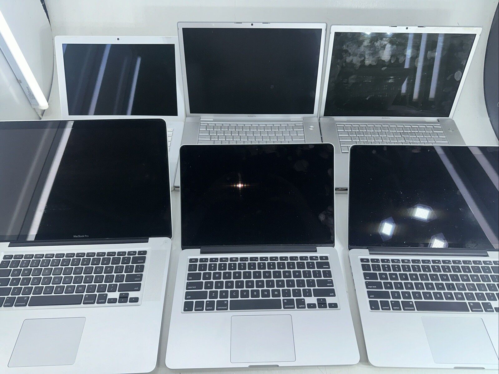 Lot Of 6 Apple MacBook Pro A1502 A1286 A1150 A1260 A1181 AS IS /UNTESTED Parts