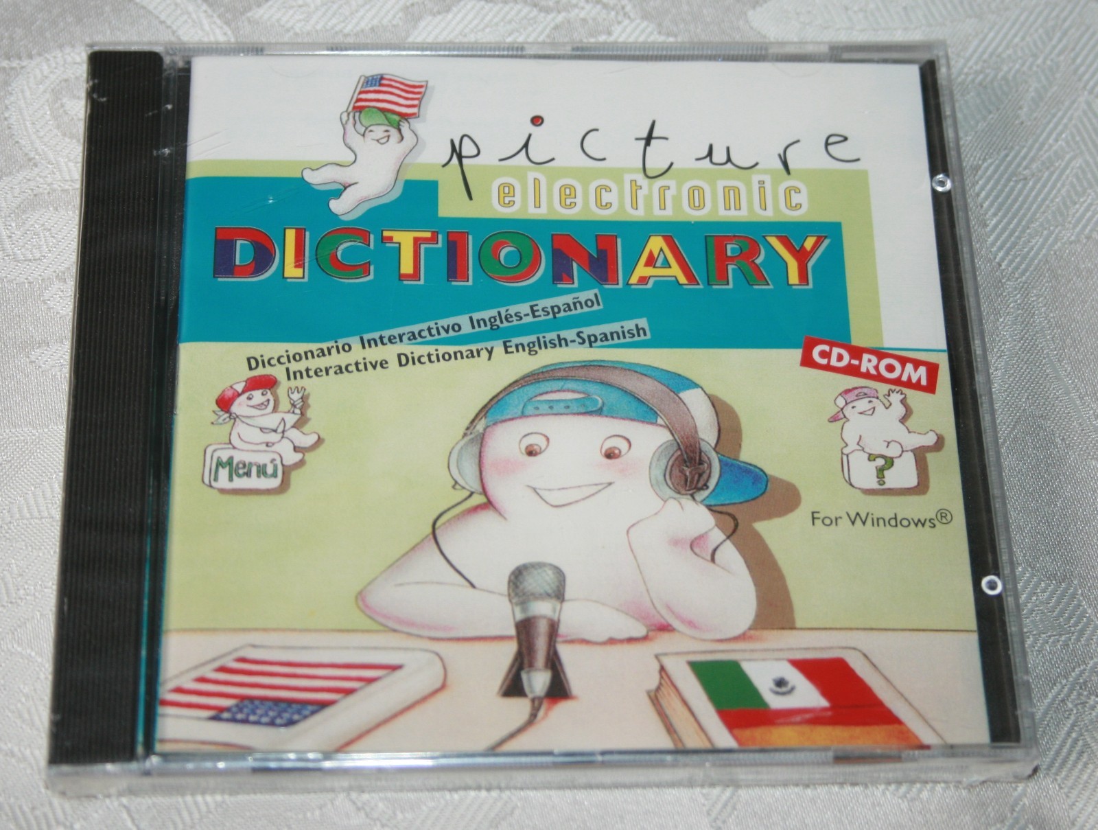 New Sealed CD Rom Windows Picture Electronic Dictionary English-Spanish Barron's