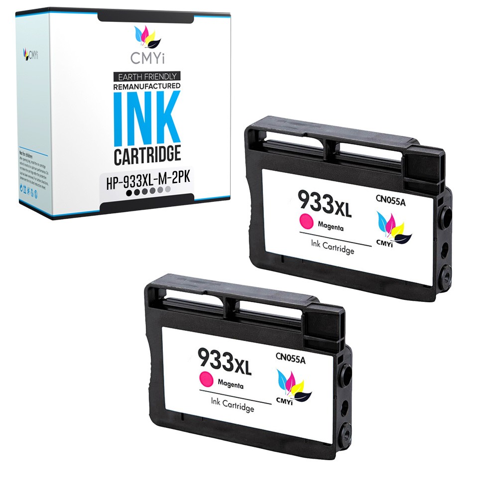 2PK CMYi Compatible 933 XL Magenta Ink for HP OfficeJet 7110 7510 7610 7612 7620