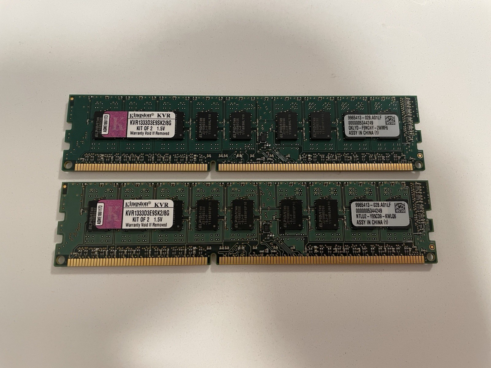 Kingston 8GB 2x4GB DDR3 ECC PC3-10600 1333MHz Server RAM KVR1333D3E9SK2/8G