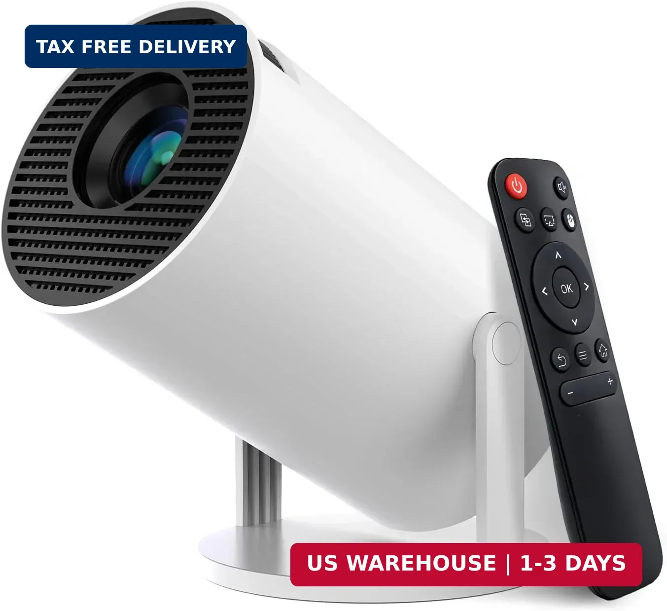 Mini Projector with WiFi and Bluetooth, Built-in App,1080P Supported