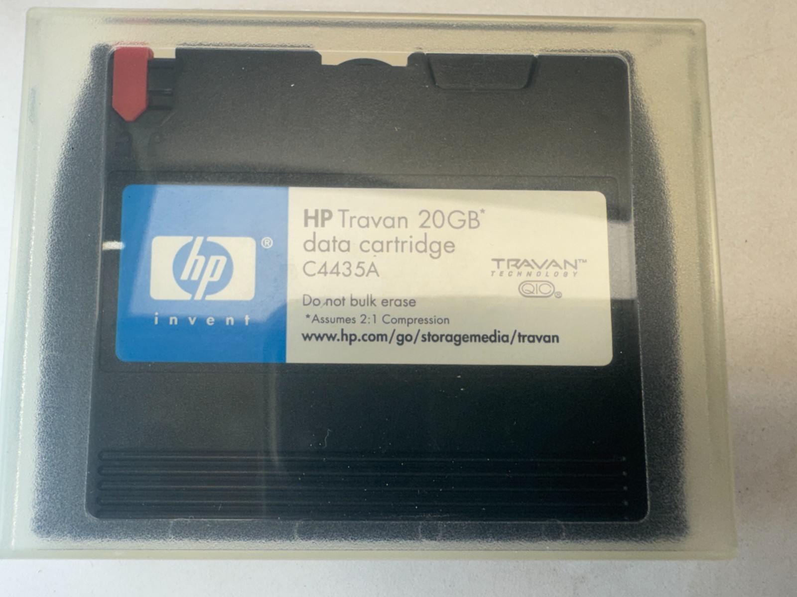 Vintage HP Travan 20GB Data Cartridge Tape TR-5 C4435A Made in USA Protective Ca