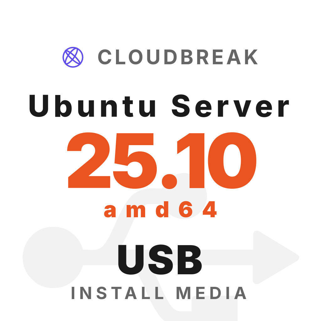 Ubuntu Server 25.10 amd64 Bootable/Live Install USB NEW