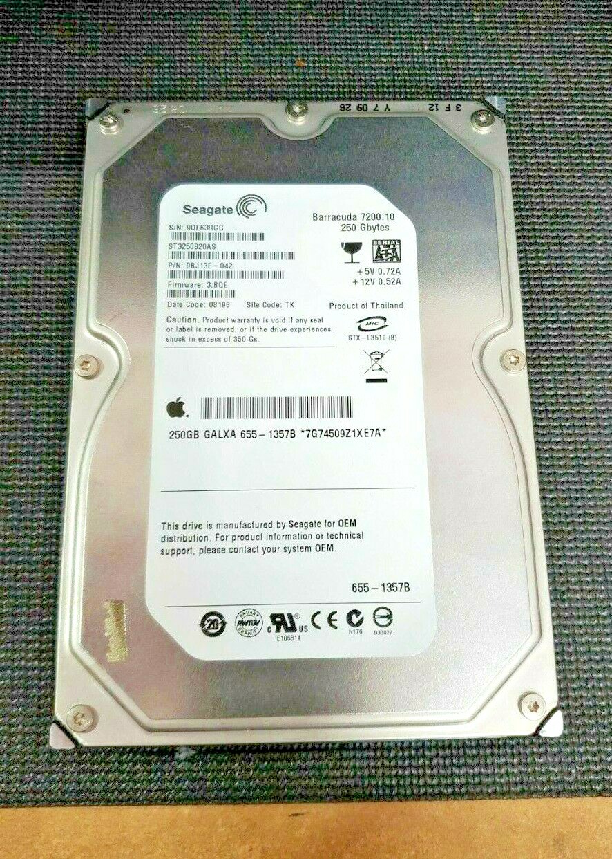 Seagate ST3250820AS 9BJ13E-042 FW:3.BQE WU Apple#655-1357B 250gb 3.5" Sata HDD