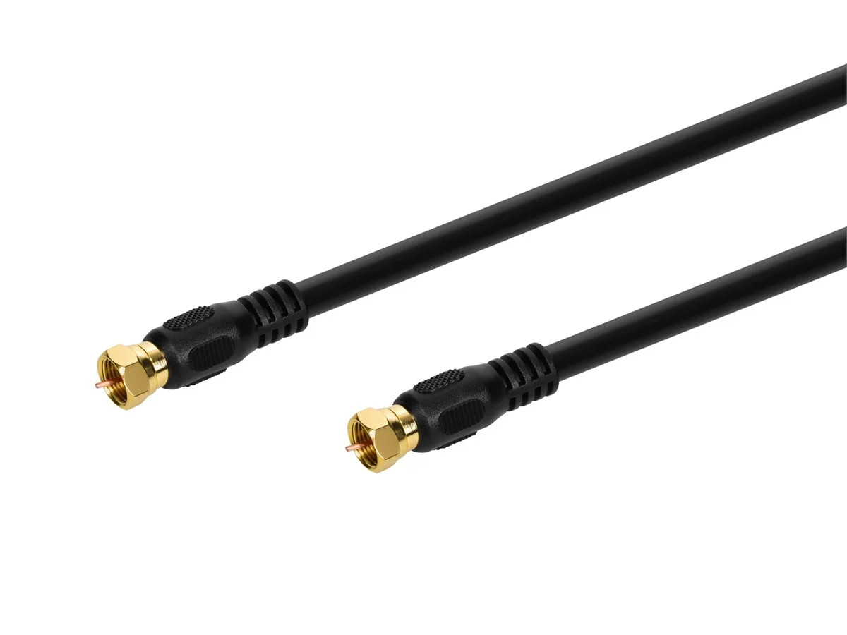 Monoprice 3ft RG6 (18AWG) 75Ohm, Quad Shield, CL2 Coaxial Cable - Black