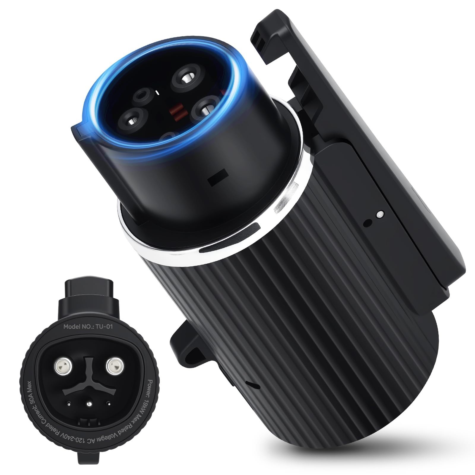 NACS to J1772 Charger Adapter, 80A 280V, Secure Lock, IP55 Rated, EV Charging So