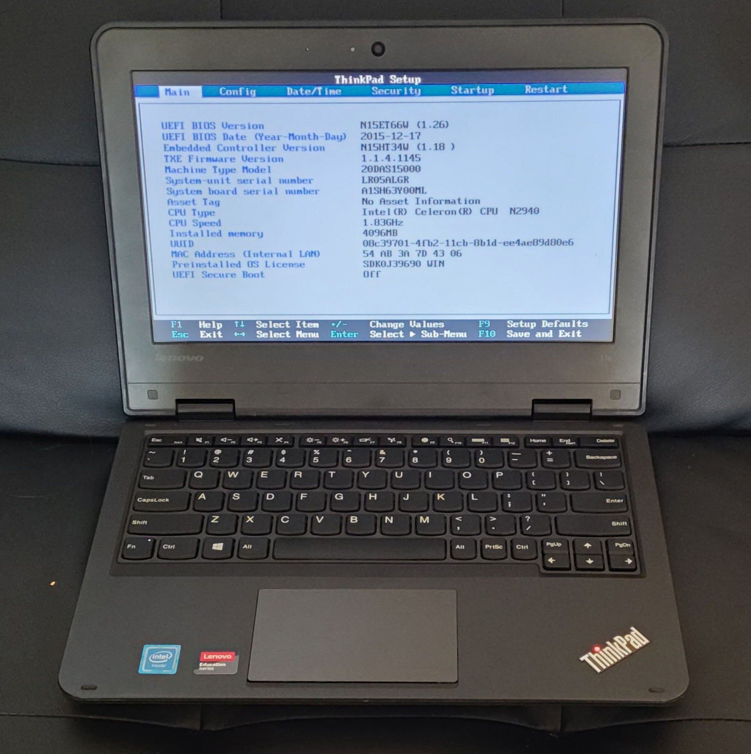 Lenovo ThinkPad 11e 11.6" Celeron N2940 4GB RAM 64GB SSD (No Charger or OS)