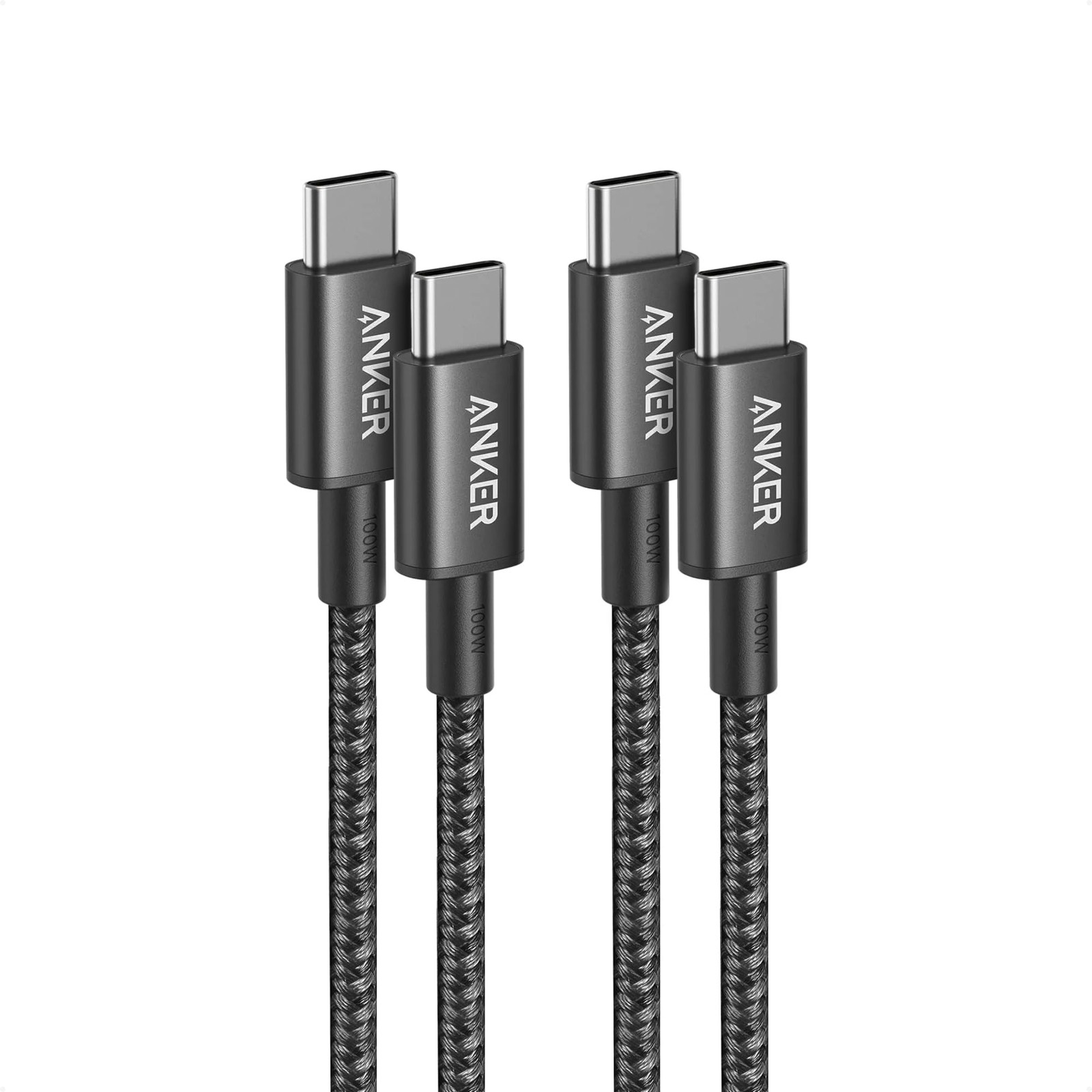 Anker USB C to C Cable, 100W Fast Charging Cable(2-Pack, 3.3 3ft, Black