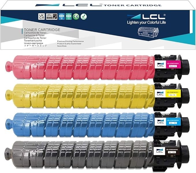 LCL Compatible Replacement Toner Cartridges, Magenta, yellow, Cyan, Black C3505