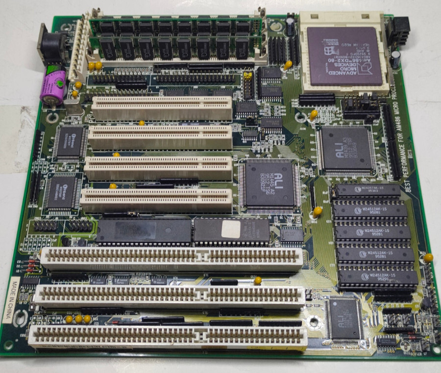 RARE Socket 3 DataExpert EXP8049 REV 1.1 Motherboard, CPU & 16 MB RAM + BONUS