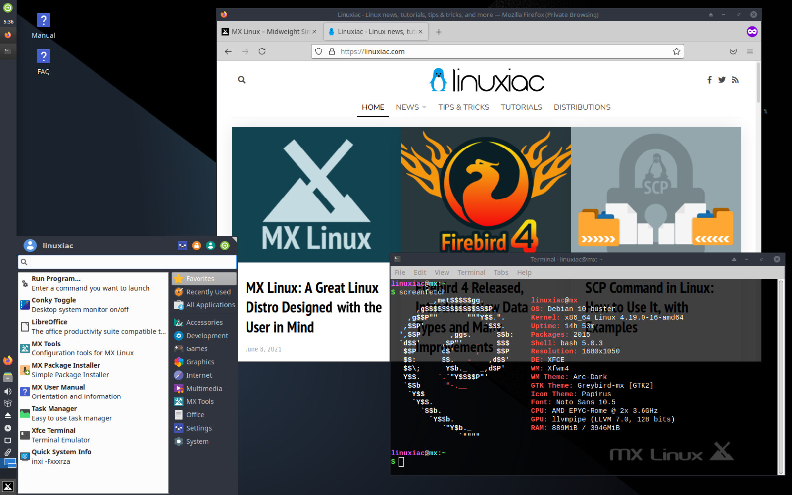 MX Linux 25.1 ahs 32gb USB-A  for modern PC 64 bit Canada Only