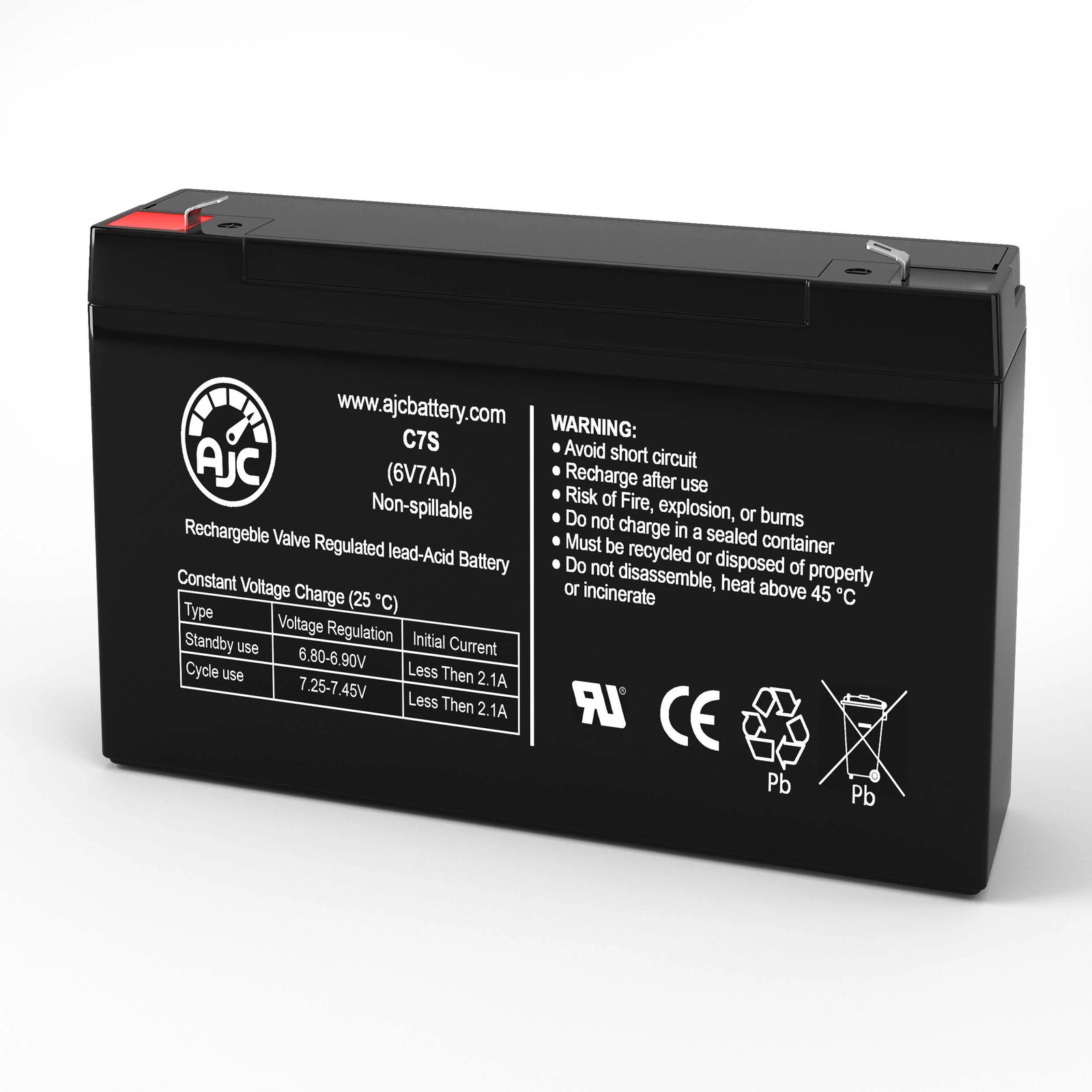 AJC Battery Compatible with Middle Atlantic 500VA UPS-S500R 6V 7Ah UPS Battery