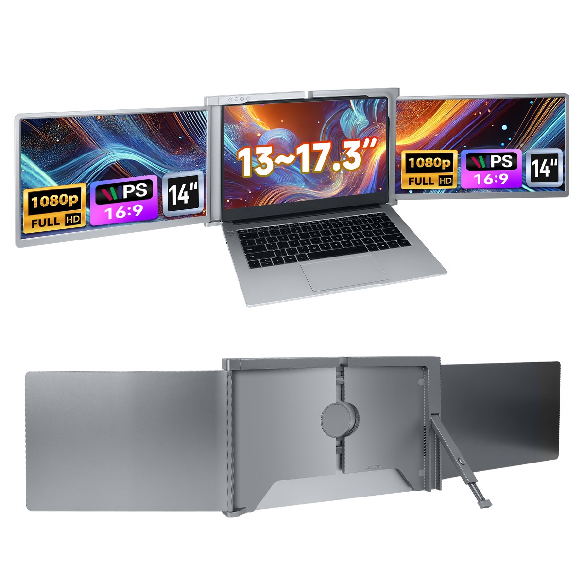 14.1 inch  Laptop Screen Extender Portable Monitor 1080P IPS for 10-17" PC