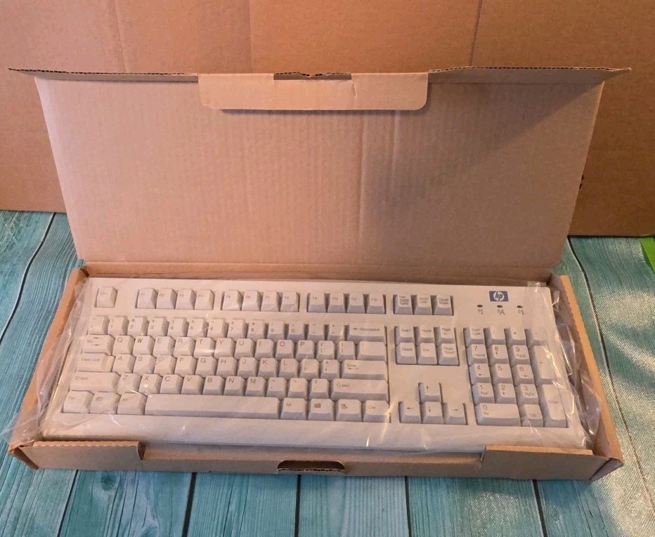 🔥NEW Vintage Hewlett Packard KB-9970 Mechanical PS/2 Keyboard C4744-60201🔥