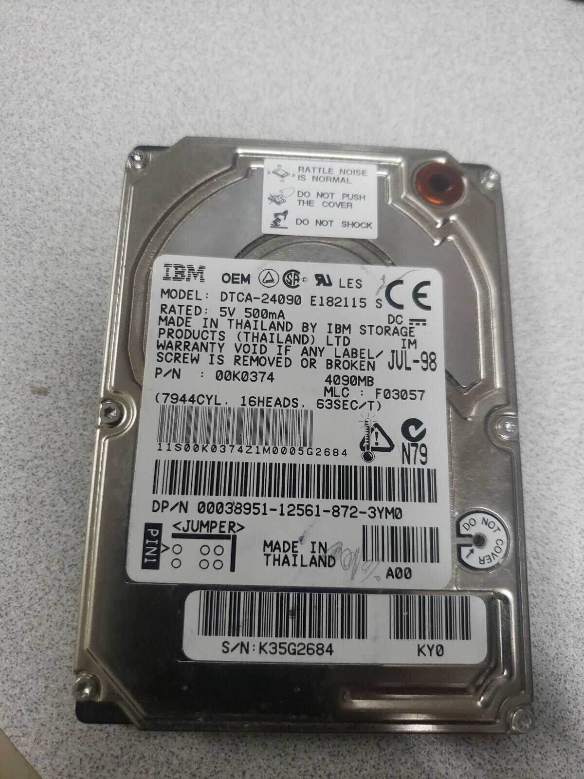 IBM DTCA24090 4GB IDE 2.5