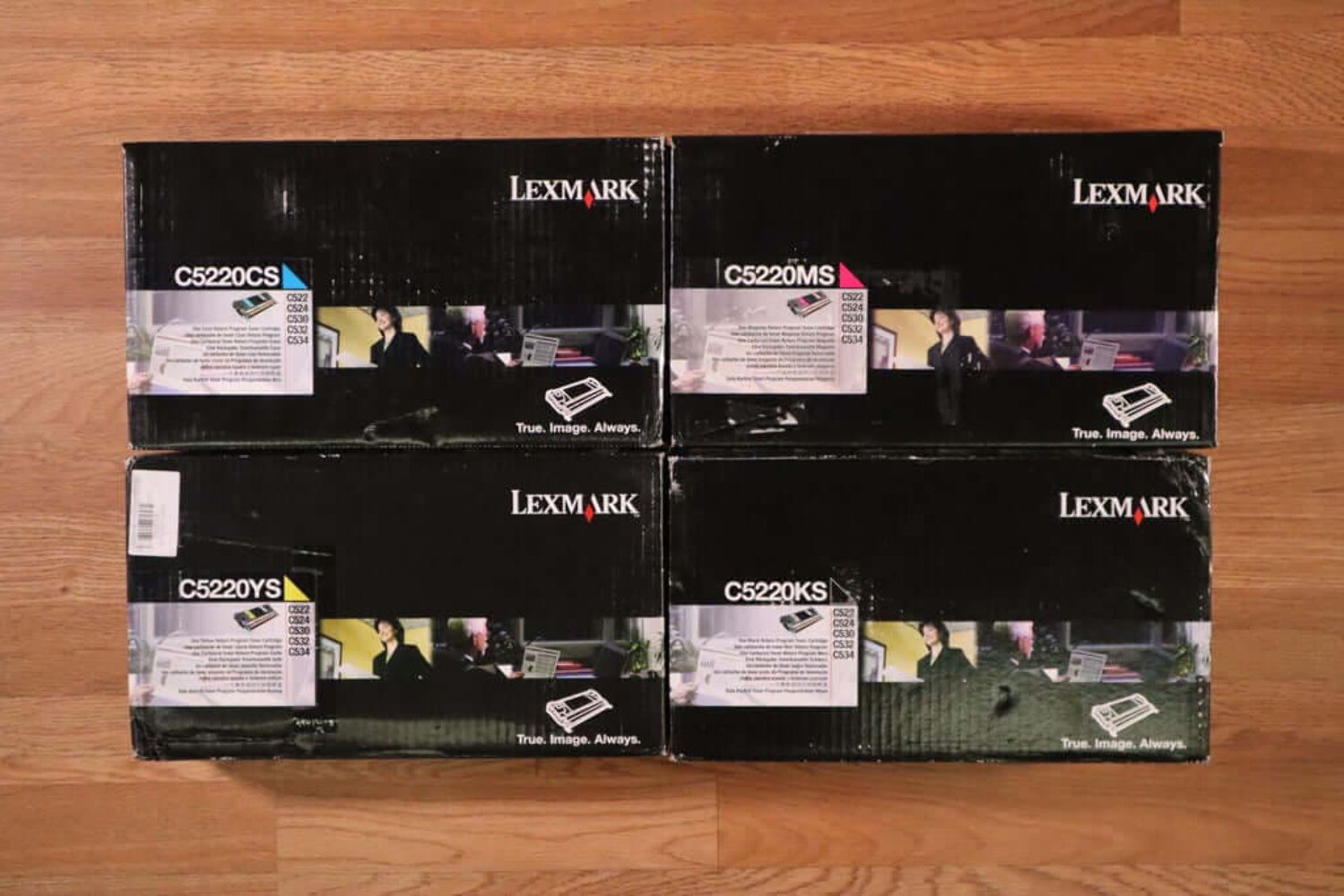 Genuine Lexmark C522 CMYK Toner Set C522,C524,C530,C532,C534 Same Day Shipping