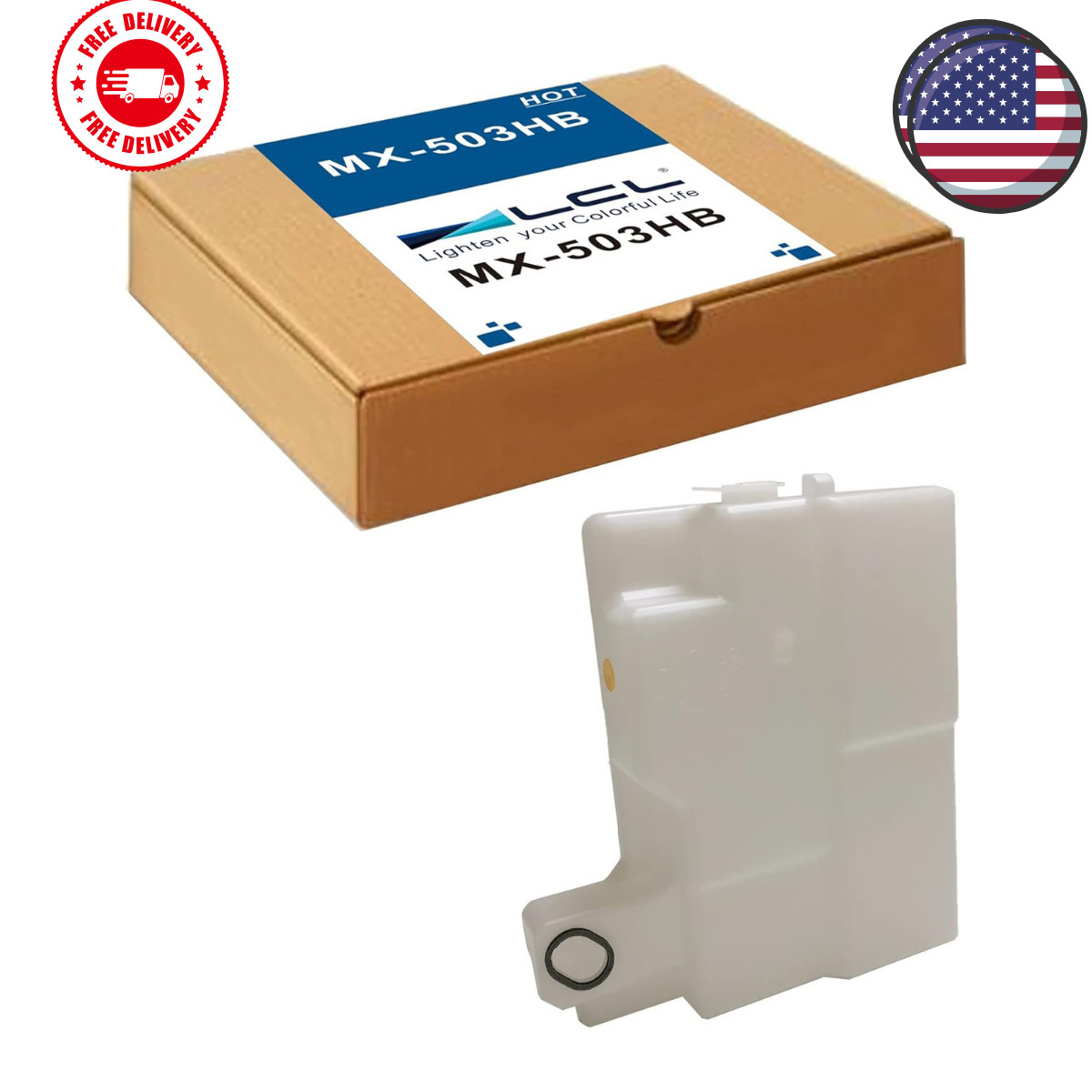 LCL Compatible Waste Toner Bottle Replacement for MX-503HB MX503HB Black