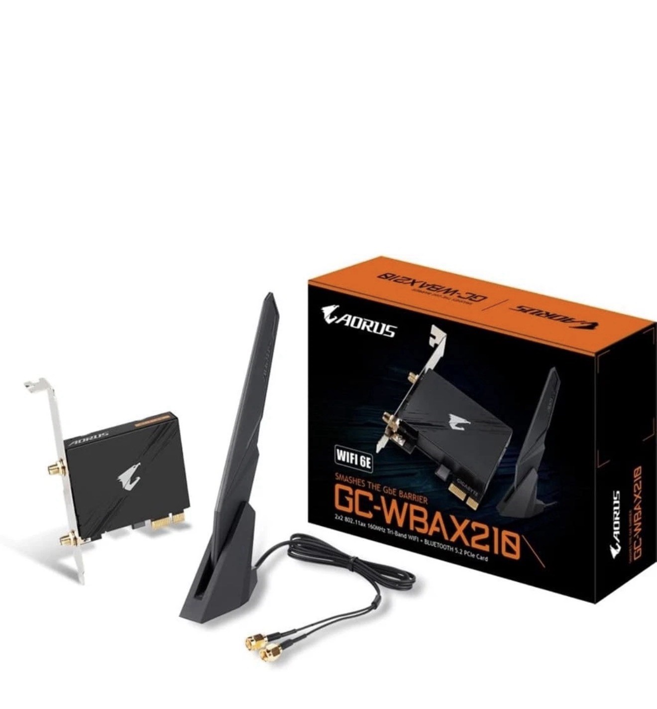 GIGABYTE WiFi 6E Tri-Band WiFi/Bluetooth 5.2 PCIe Expansion Card