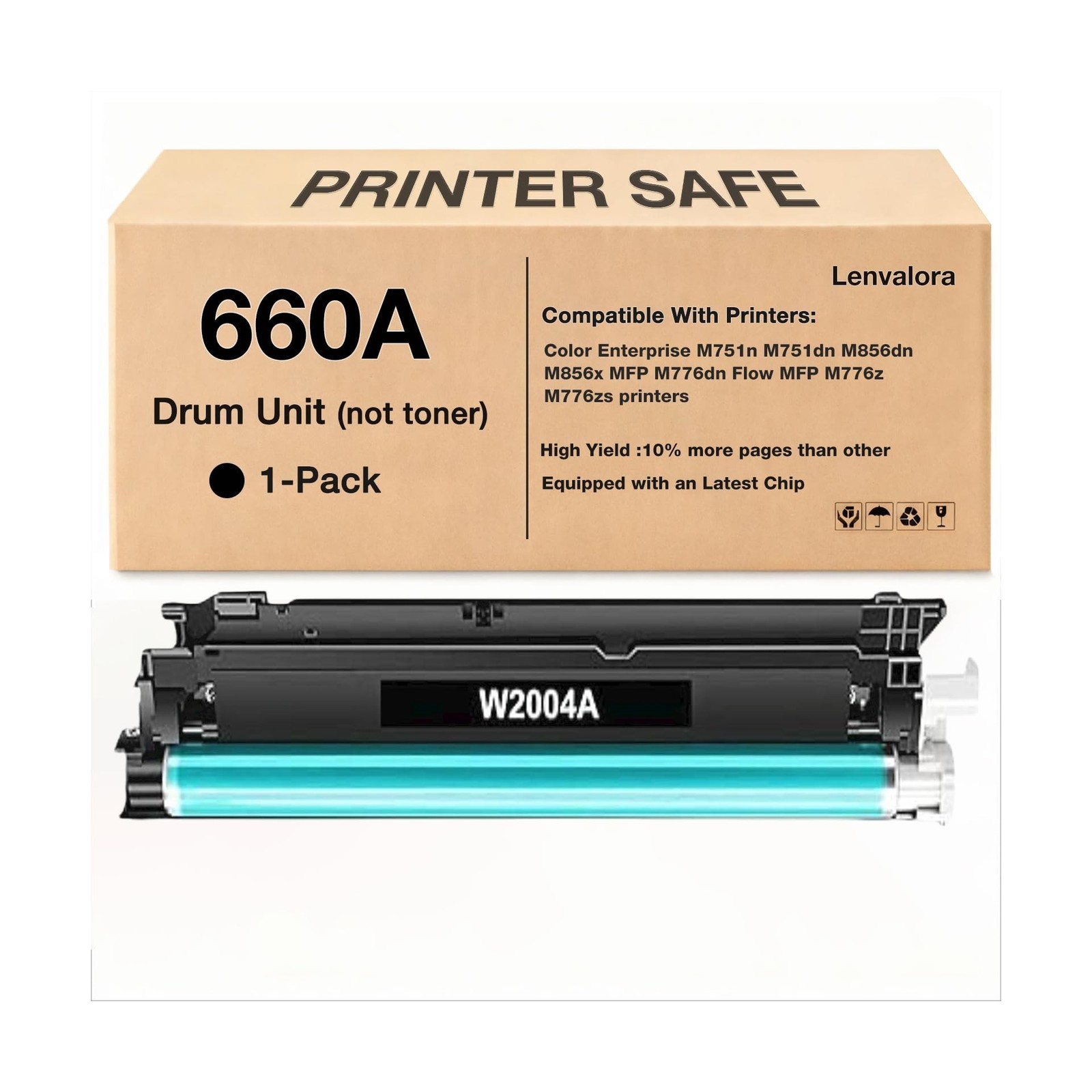 660A W2004A Drum Unit Replacement for HP 660A Drum Unit Compatible with Color...