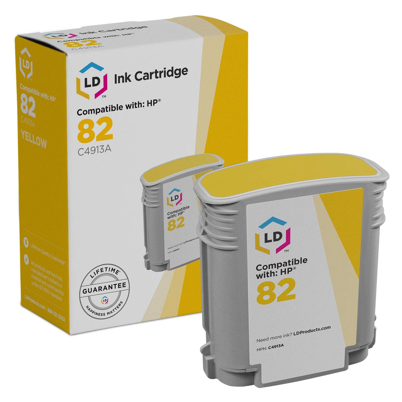 LD Products Replacement for HP 82 / C4913A Yellow Ink Cartridge