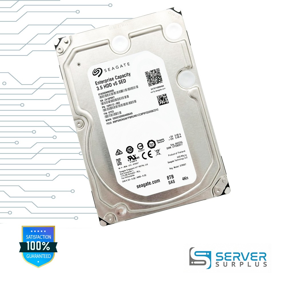 Seagate Enterprise Capacity 3.5 HDD v5 SED 8TB SAS 3.5" HDD | ST8000NM0095