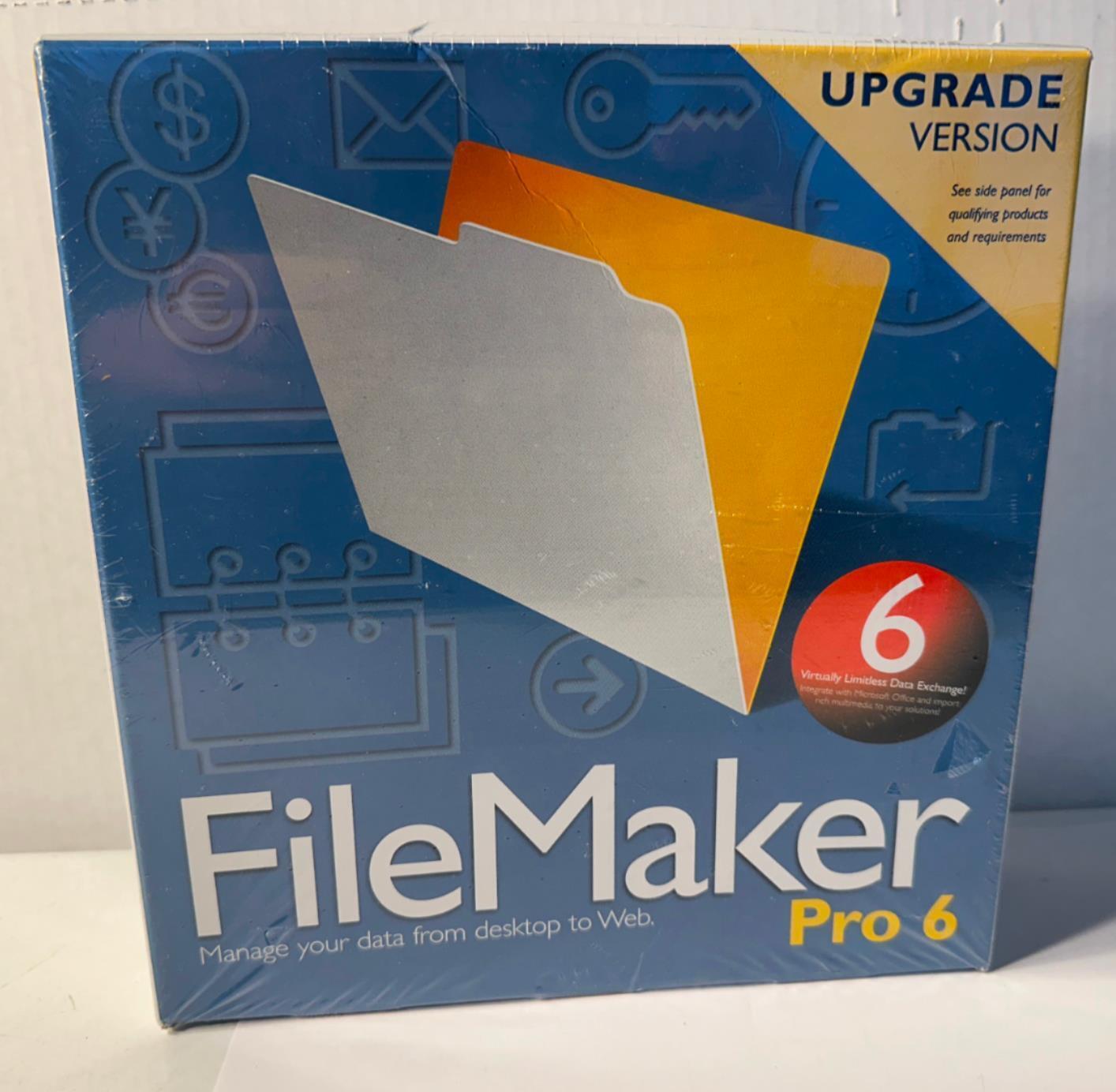 Filemaker Pro 6 Upgrade Version For Windows Brand New Sealed