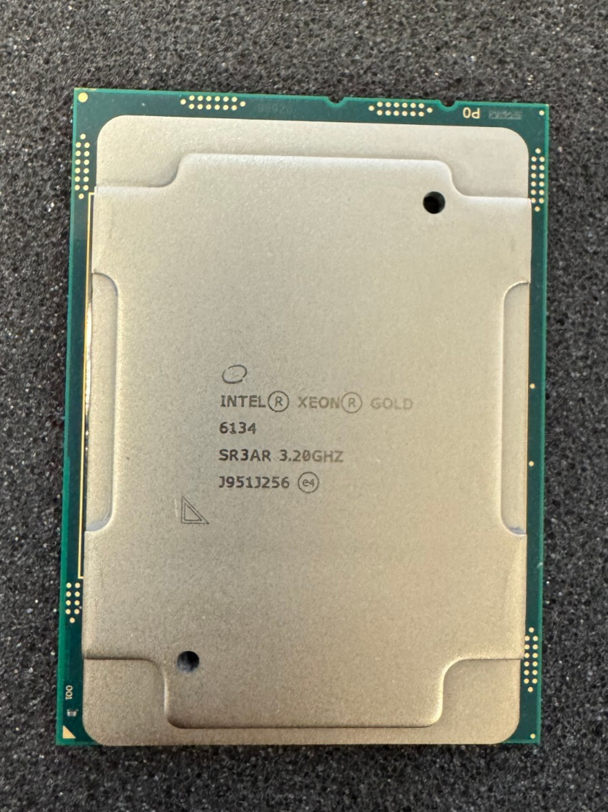 Intel Xeon Gold 6134 3.2 GHz 8-Cores SR3AR CD8067303330302