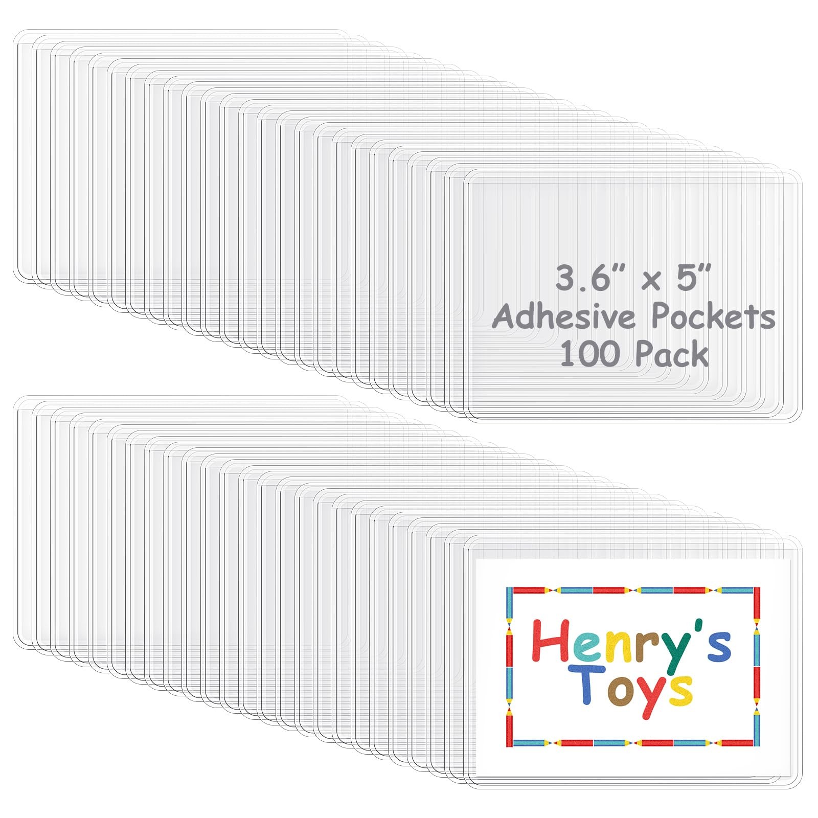 100 Pcs Label Holders Adhesive Nameplate Pockets Storage Bin Labels Index She...