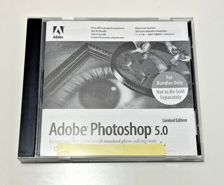Adobe Photoshop 5.0 Limited Edition (PC / Mac, 1998) With CD Key - For Bundles