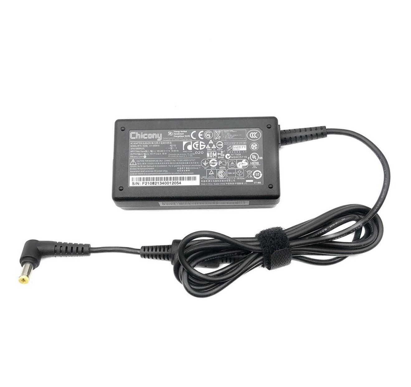 Lot of 5 Acer Chicony 65W Laptop Chargers A18-065N3A 19V 3.42A OEM New