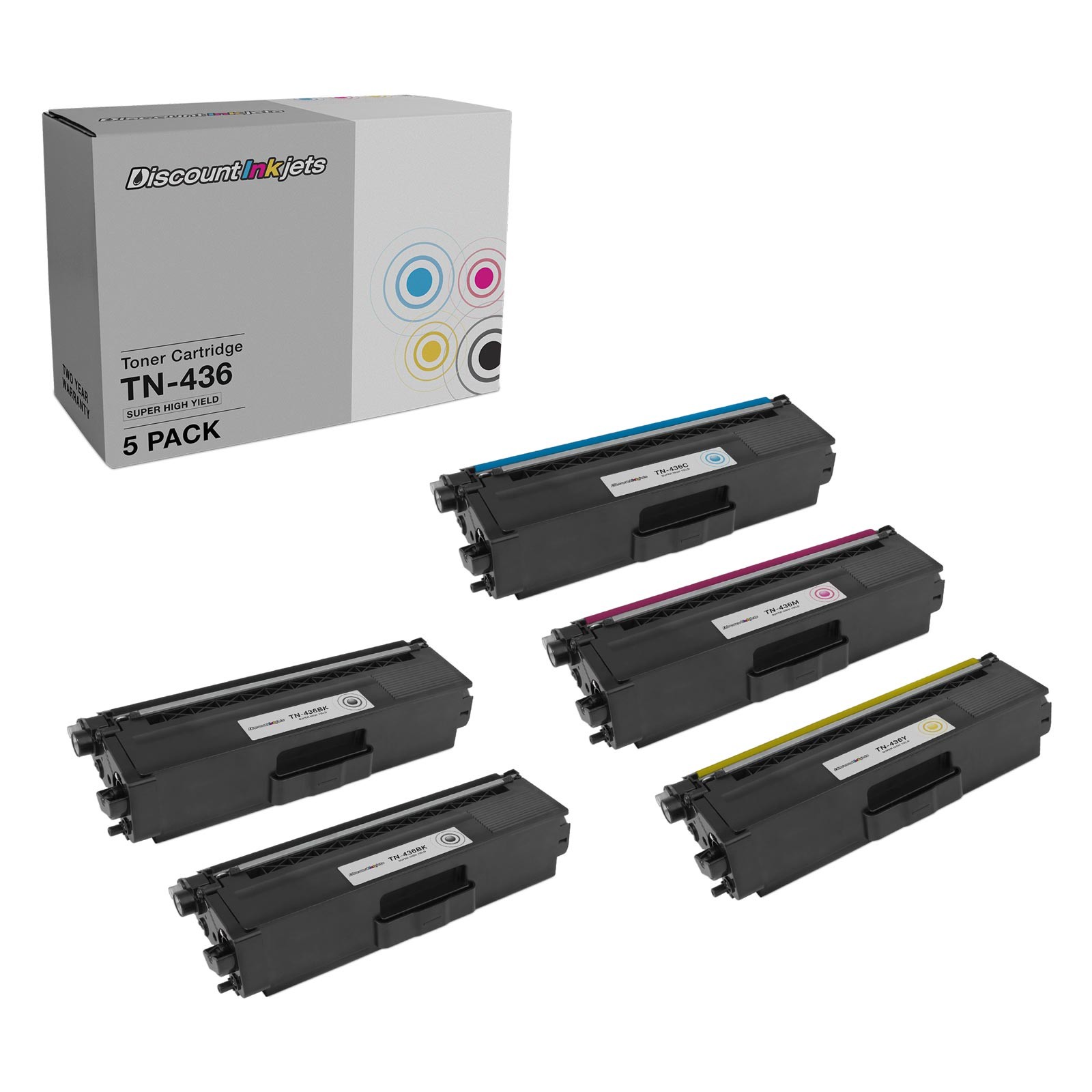 Toner Cartridge for Brother TN436 TN433 TN431 Super HY 2 B, C, M, Y 5pk