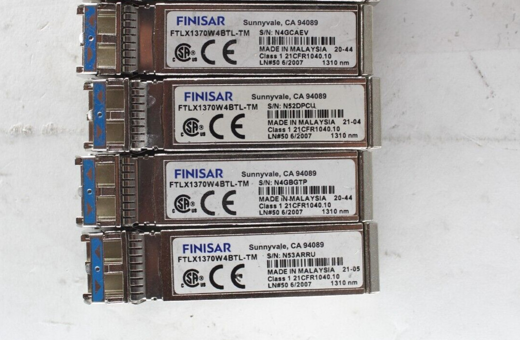 Lot of*6 Finisar T-Mobile FTLX1370W4BTL-TM 10G SFP 1310nm Optical Transceiver