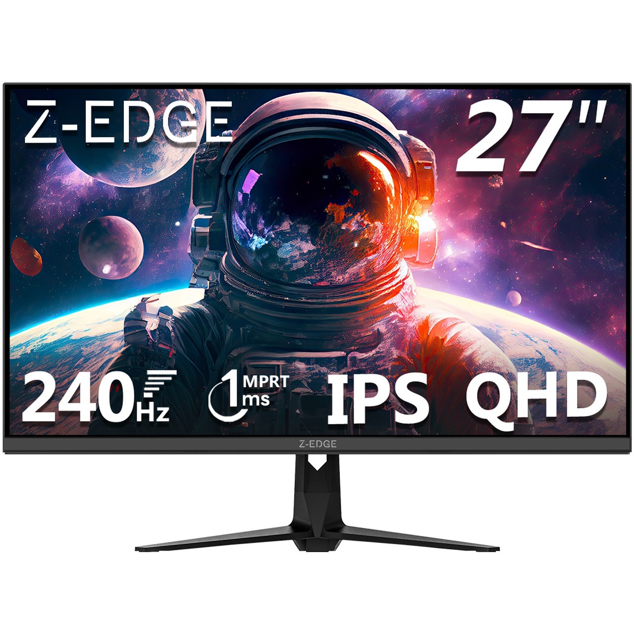 Z-EDGE 27" 2K QHD 2560x1440 240Hz 1ms IPS Gaming Monitor, 400cd/m², HDMIx2, DPx2