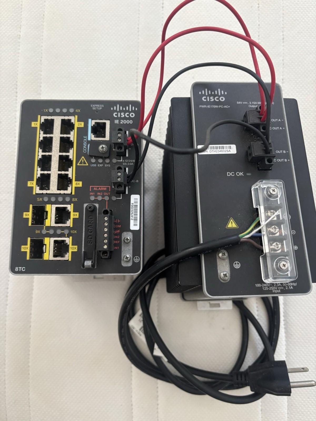 Cisco PWR-IE170W-PC-AC= Power Supply Module and cisco IE-2000