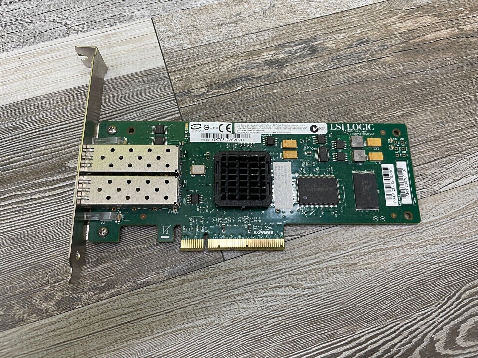 LSI LSI7204EP Dual Port 4Gb/s Fiber Channel Controller PCIe Card Mac Pro