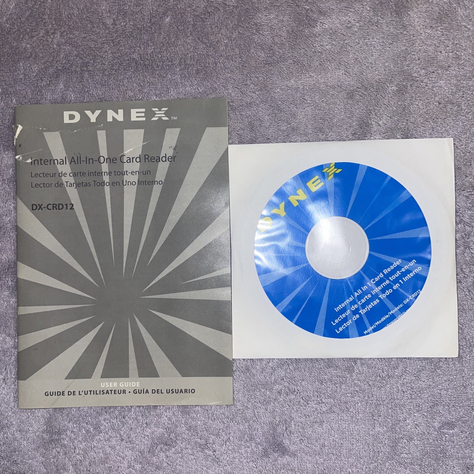 Dynex DX-CRD12 Internal All In 1 Card Reader Software PC CD Disc With User Guide