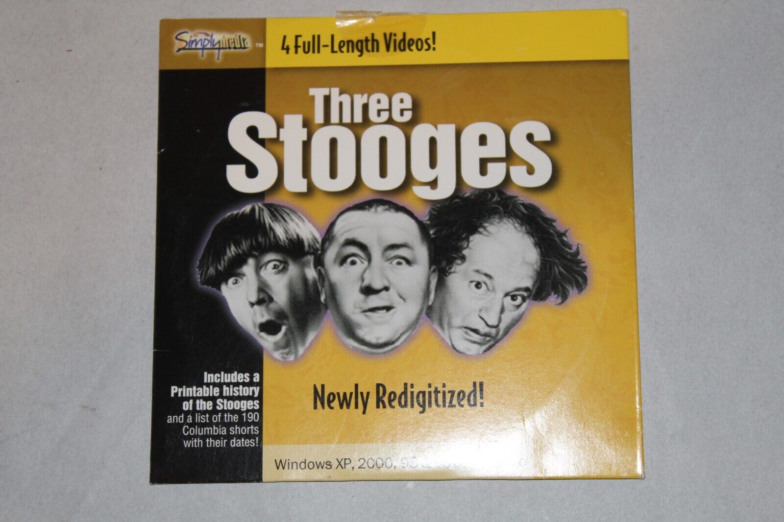 THREE STOOGES (PC) 4 CLASSIC FULL LENGHT VIDEOS PLUS THE HISTORY OF THE STOOGES