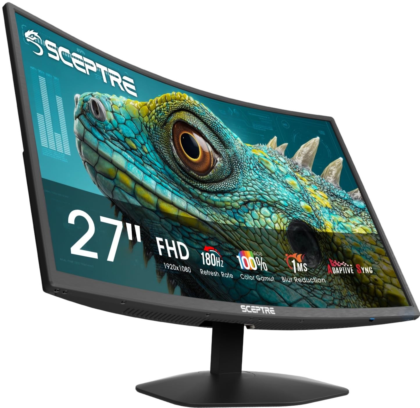 New Sceptre Curved 27 inch Prime Gaming Monitor DisplayPort x2 180Hz HDMI x2