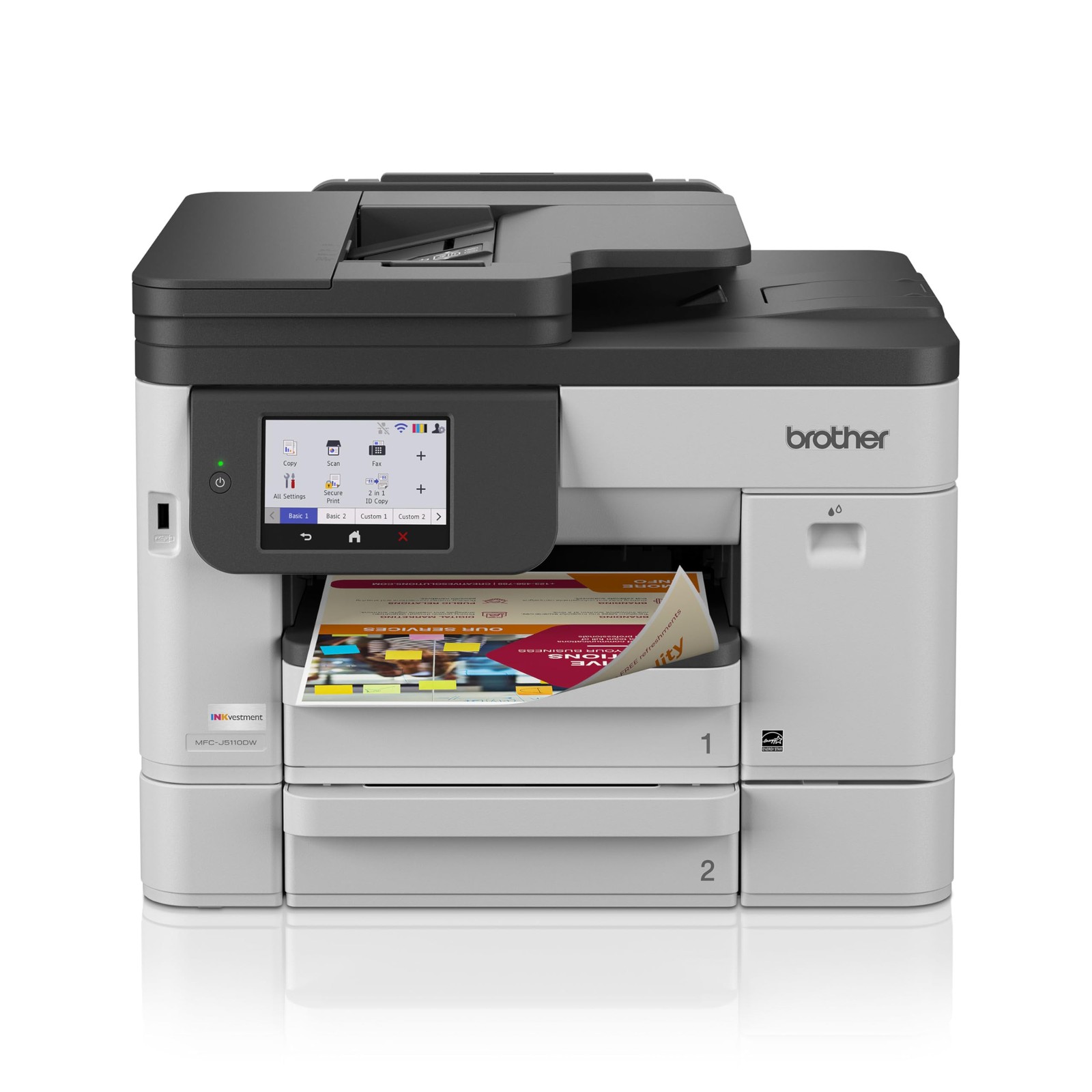 Brother INKvestment 5110 Wireless Color Inkjet All-in-One Printer with a 500-...