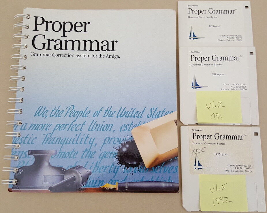 Proper Grammar v1.5 ©1992 SoftWood Grammar Correction System for Commodore Amiga