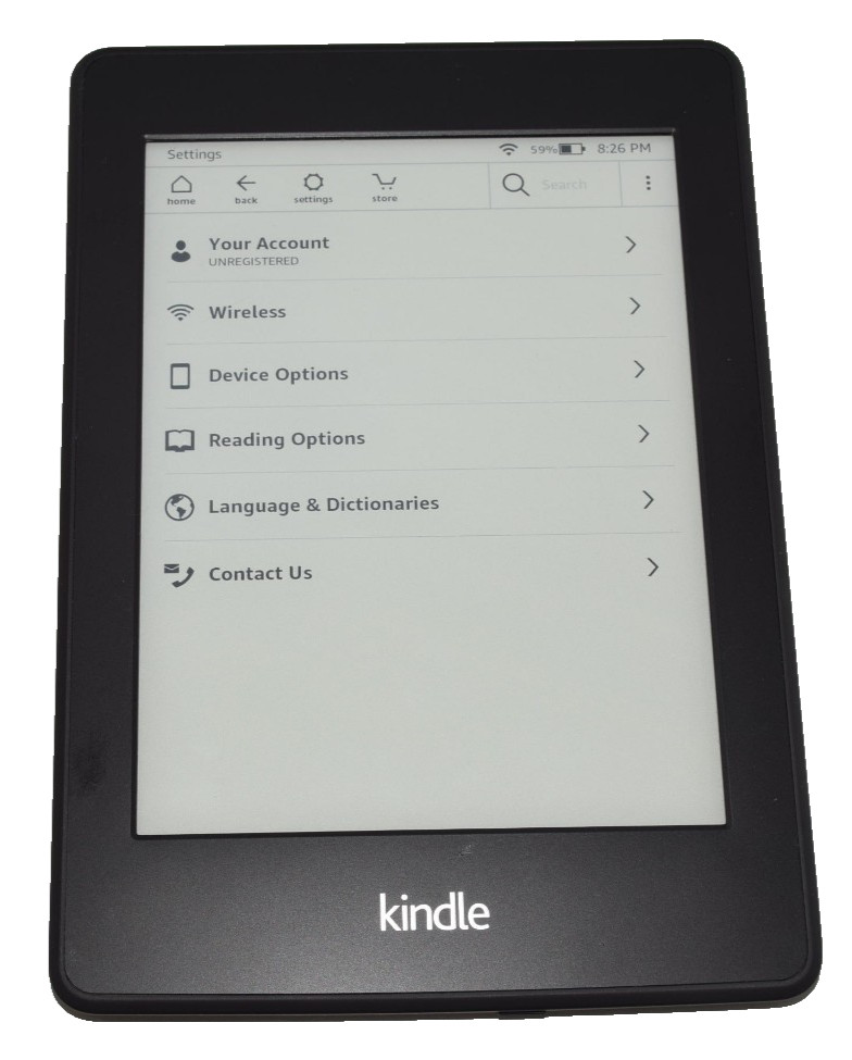Amazon Kindle Paperwhite 6th Gen 2GB WiFi Black E-Reader - Tested and Working