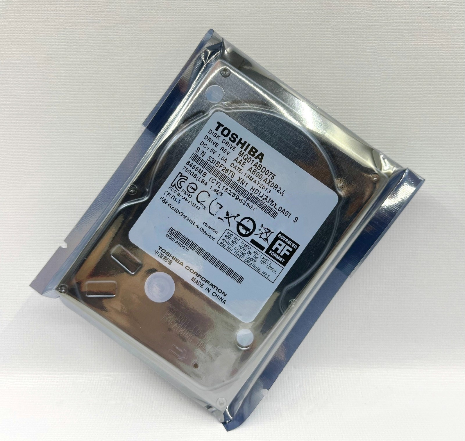 Toshiba 750GB 5400RPM 2.5" MQ01ABD075 SATA Notebook hard drive