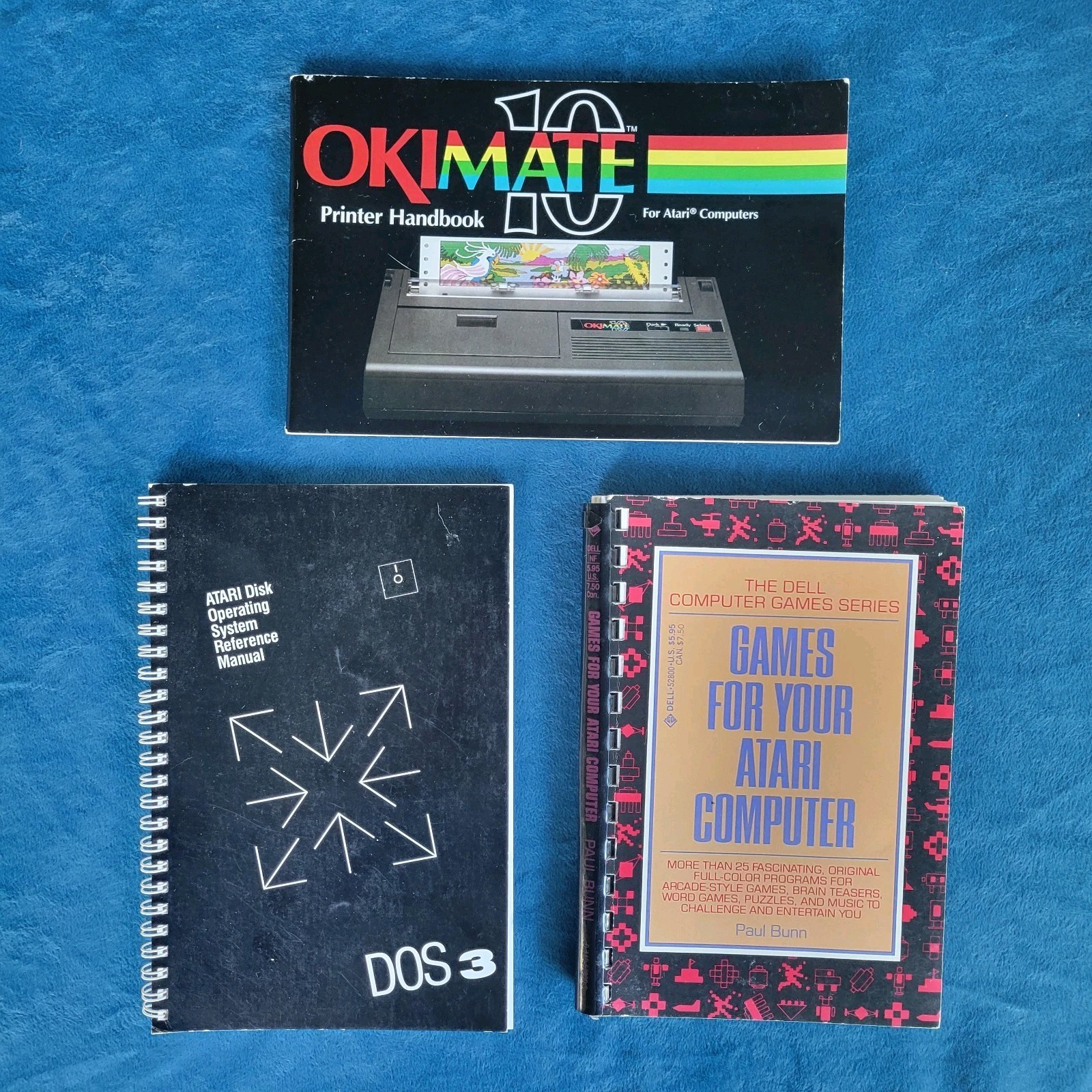THREE ATARI COMPUTER BOOKS  ,  CIRCA 1983  ;  GOOD CONDITION