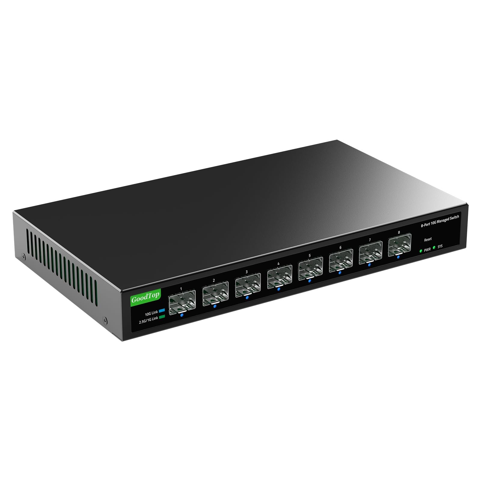 GoodTop 8 Port 10Gb Smart Web Managed SFP+ Switch,10G Optical Easy Managed SFP+