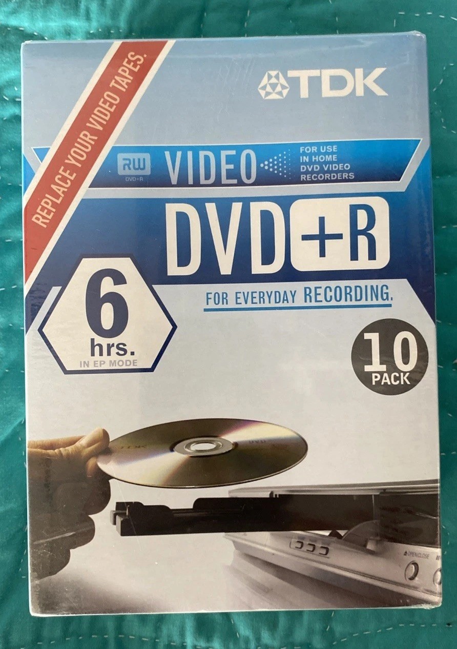 TDK DVD+R 4.7 GB_10 Pack_6 Hours Recordable_Blank Discs
