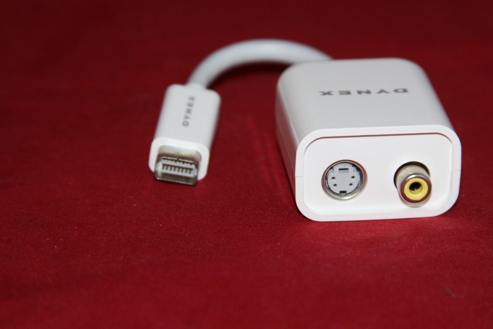 Mini DVI to S-Video + RCA Connector Video Adapter for MacBook, Dynex DX-AP100