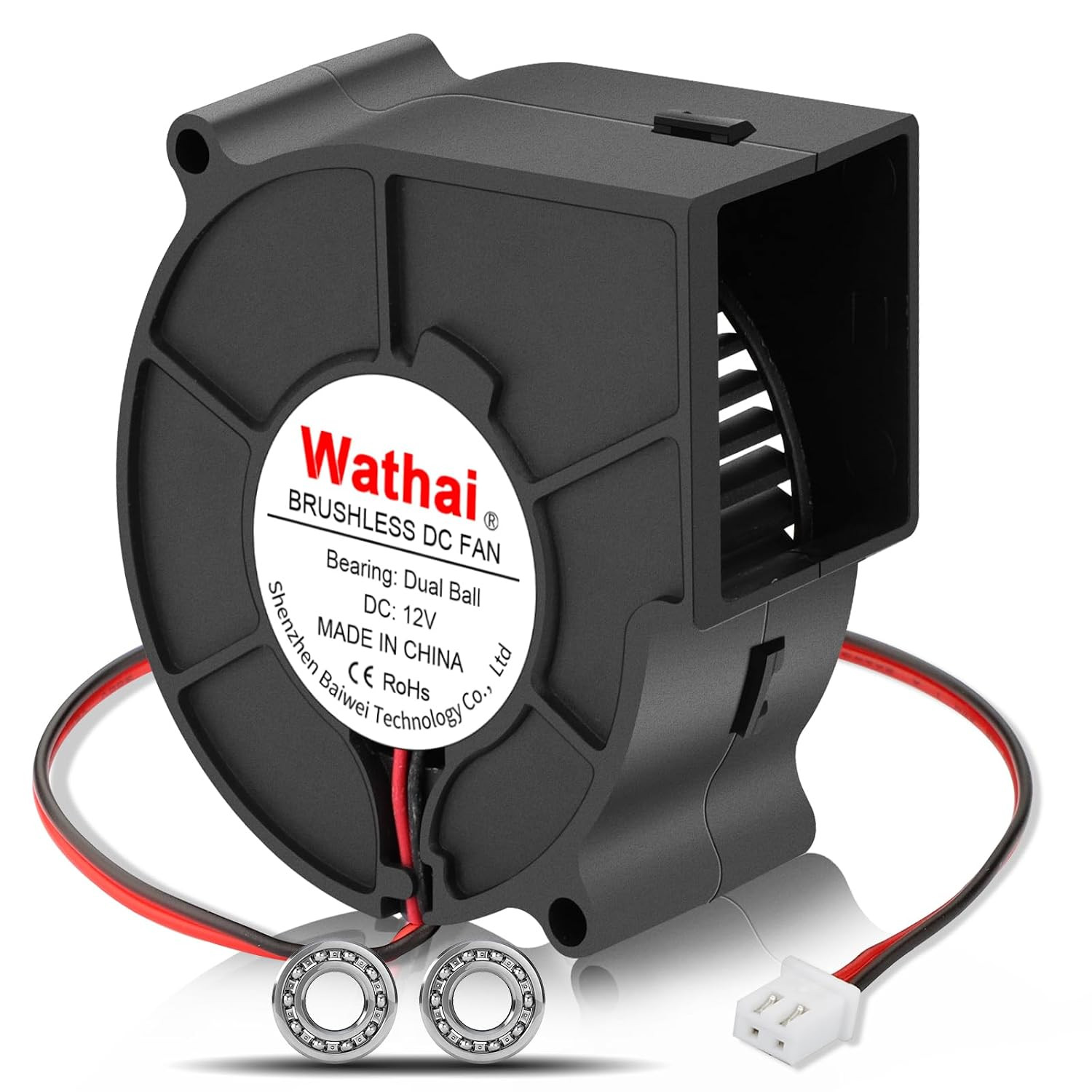 7530 DC 12V Centrifugal Blower Cooling Fan 12 Volt 2Pin Dual Ball