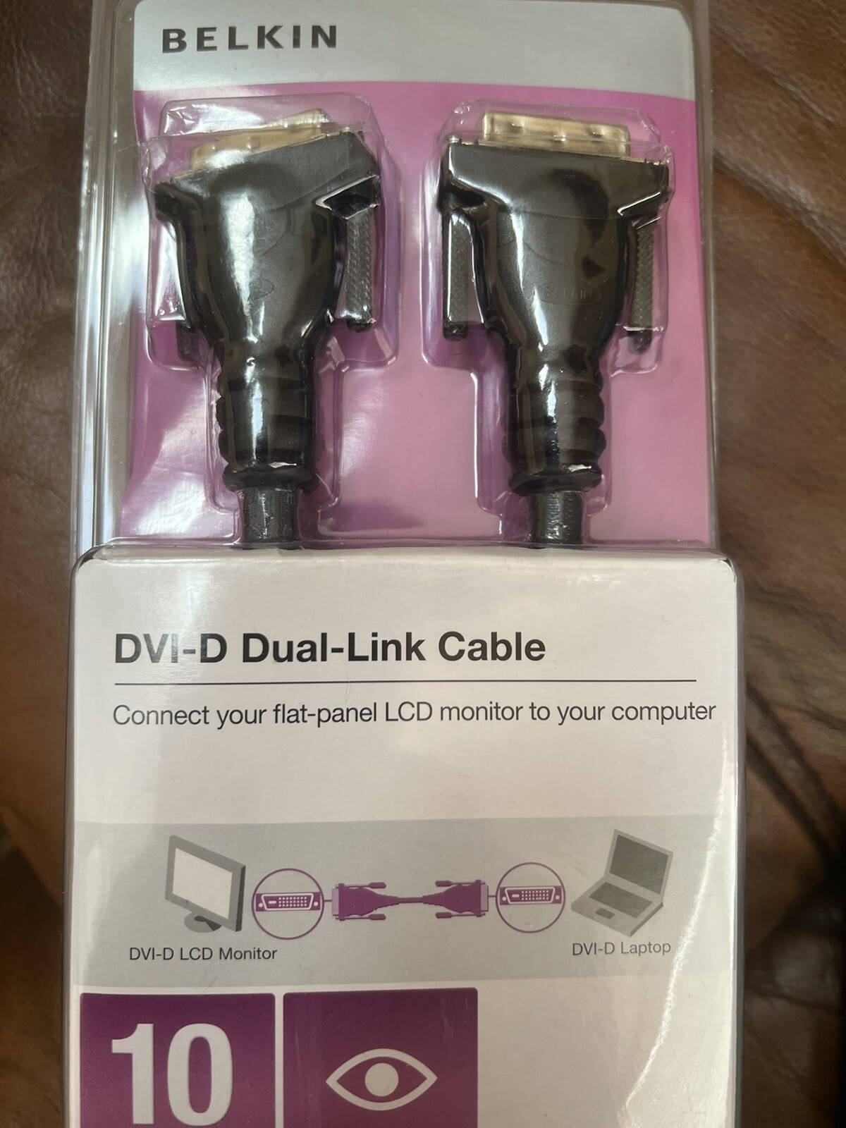 Belkin DVI-D 10’ Dual-Link Cable Black Brand New In Package