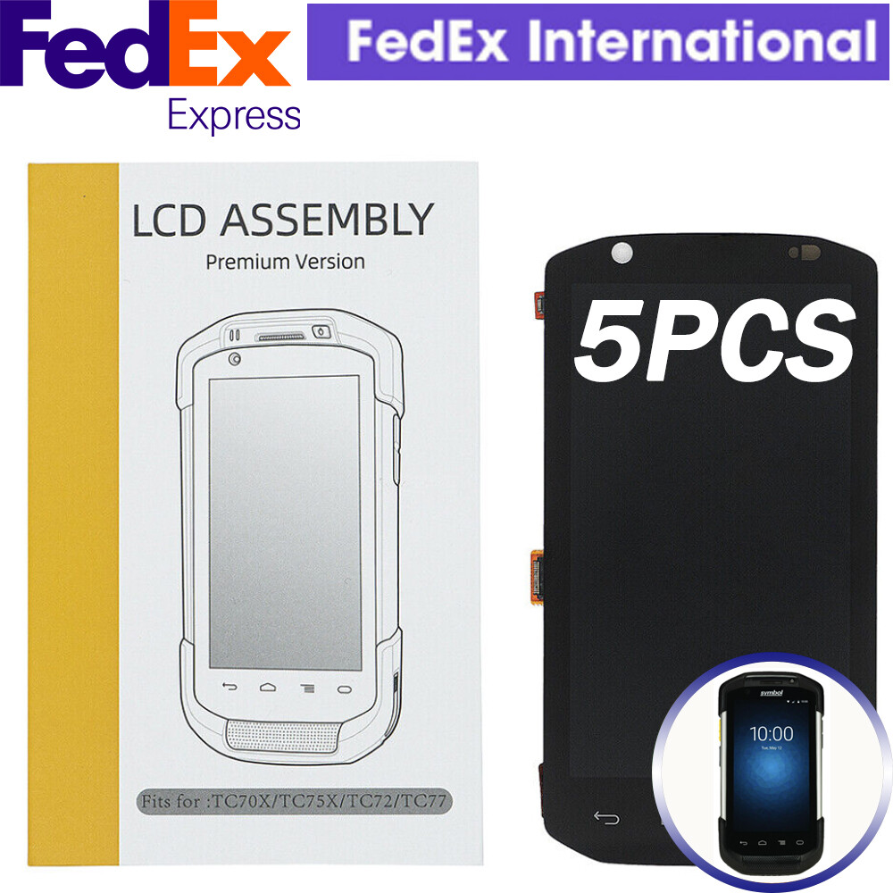 5PCS LCD Screen Replacement with Touch Digitizer for Symbol TC70 TC75 TC75X
